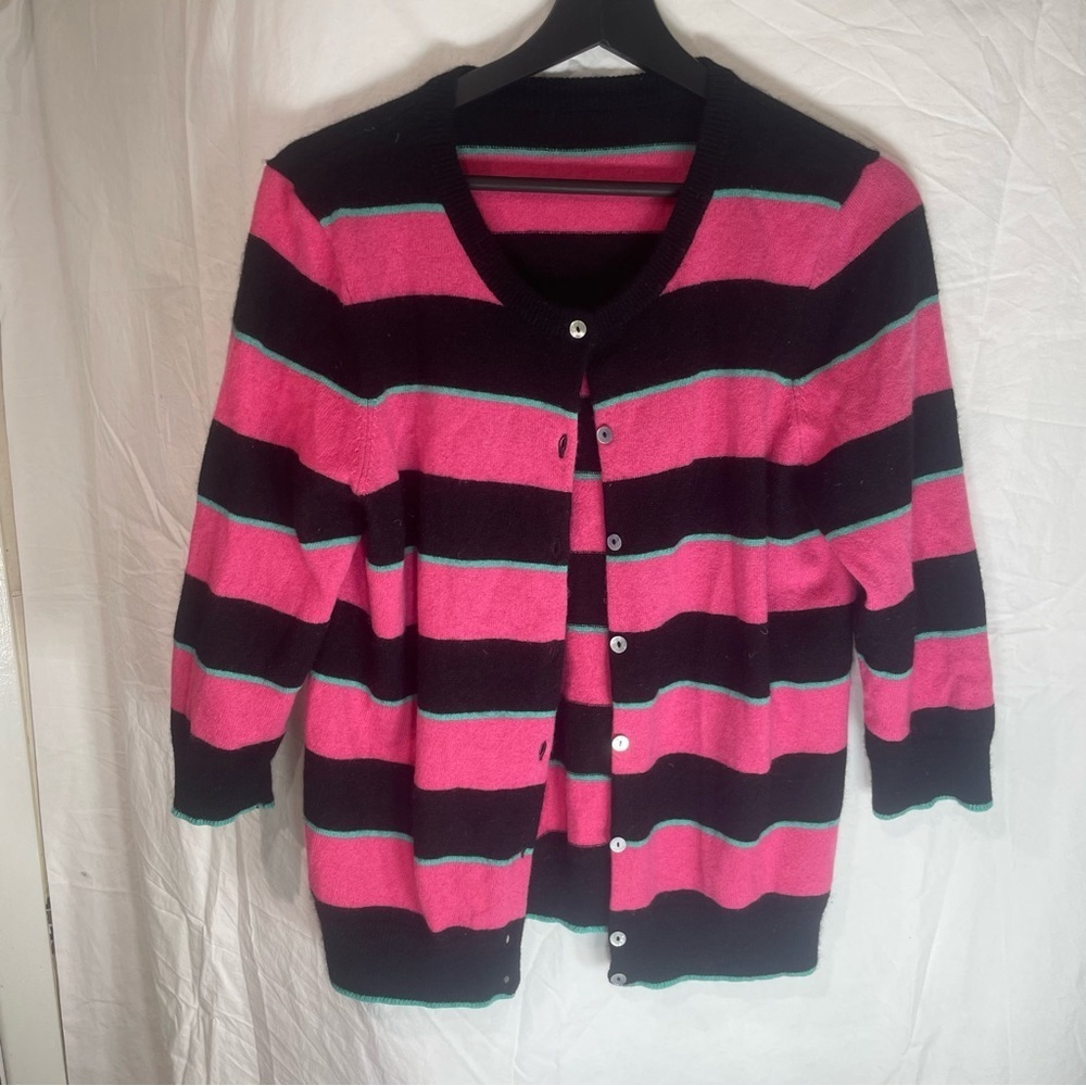 Striped cashmere  Pink and Black Women's Sweater